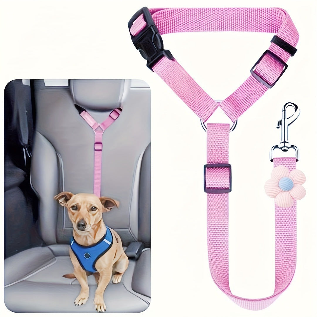 Adjustable Dog Car Safety Belt – Secure Pet Travel Leash