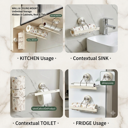 Wall-Mounted Paper Towel Holder with Easy Tear Bar