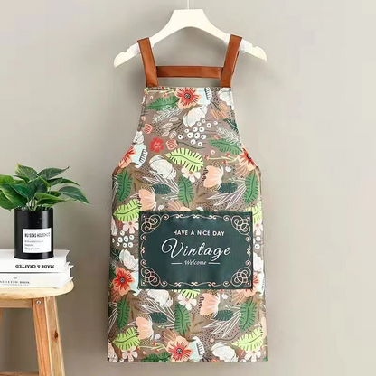 FloraVibe Floral Apron - Stain-Resistant,Trendy, Durable,