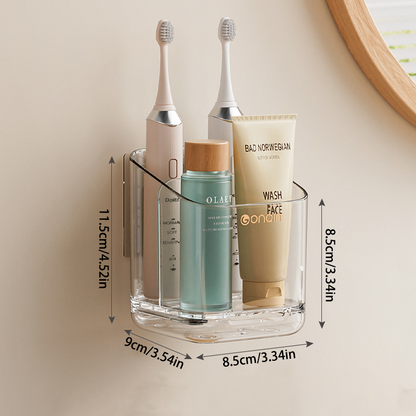 No-Drill Toothbrush Rack – Strong Load-Bearing, Easy Wall Installation