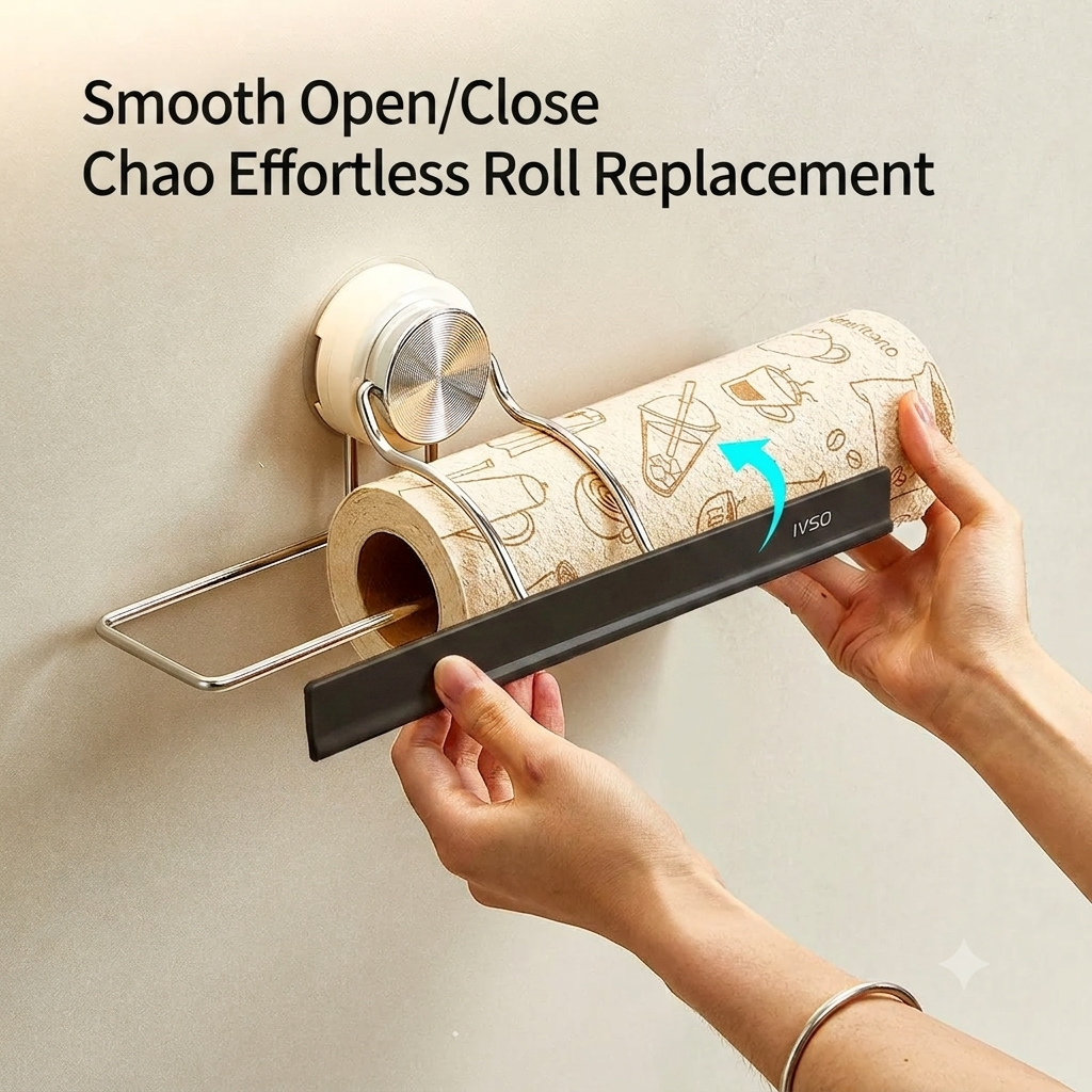 Wall-Mounted Paper Towel Holder with Easy Tear Bar