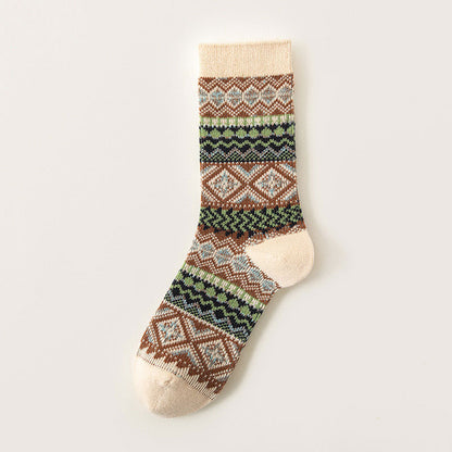 Bohemian Style Winter Socks: Soft & Skin-Friendly