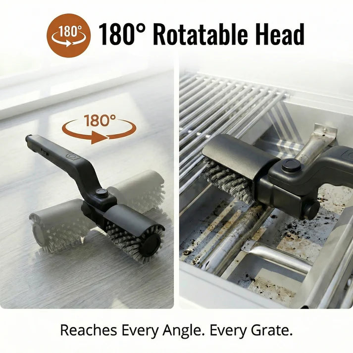 GrillGale · High-Speed Grate Cleaner—100% Bristle-Safe. 0% Effort.
