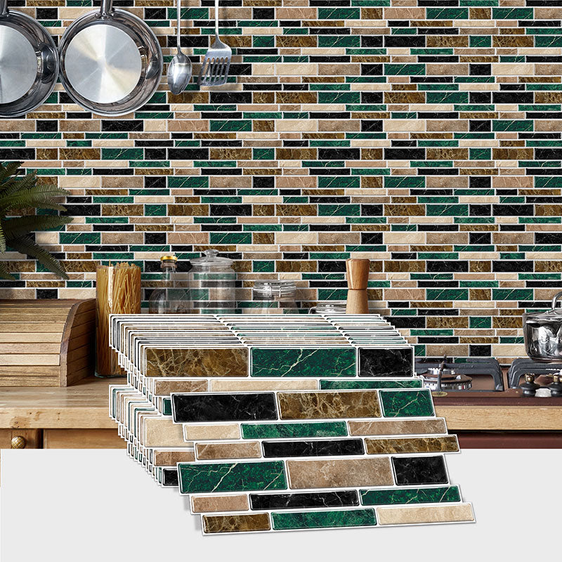 Brick-Pattern Mosaic Self-Adhesive Wallpaper - Cuttable, Waterproof & Stain-Resistant