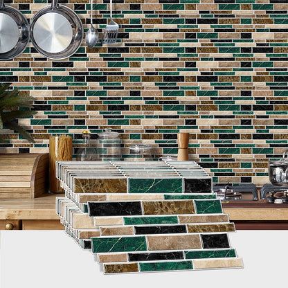 Brick-Pattern Mosaic Self-Adhesive Wallpaper - Cuttable, Waterproof & Stain-Resistant